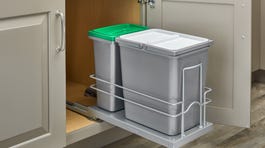 Rev-A-Shelf 5SBWC-815S-1 Dual Bin 8/15-Liter Plastic Soft-Close Pull-Out Trash & Recycling Can