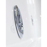 Laydown 72 in. Walk-in Whirlpool Bathtub in White 5-Piece Fast Fill Faucet RHS Drain with Right Hinged Middle Glass Door - Super Arbor