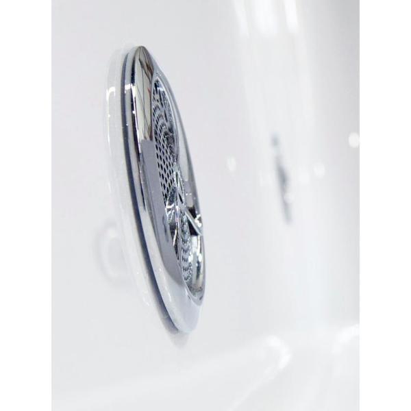 Laydown 72 in. Walk-in Whirlpool Bathtub in White with Left Hinged Middle Glass Door and 2 in. Left Drain - Super Arbor