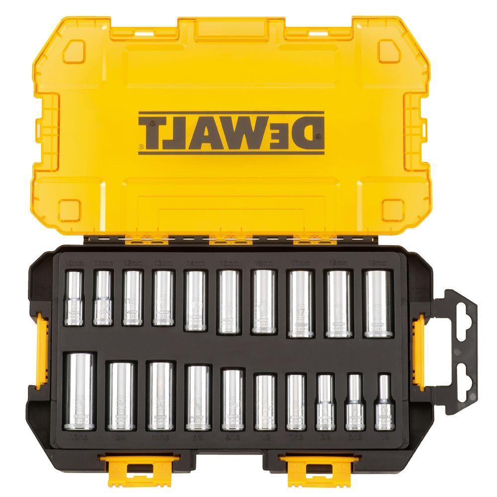 3/8 in. Drive Deep Combination Socket Set with Case (20-Piece) - Super Arbor