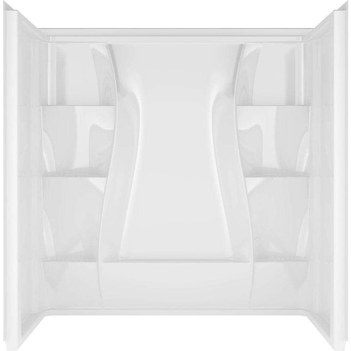 Classic 400 60. in W x 60 in. H Three Piece Direct-to-Stud Tub Surround in High Gloss White - Super Arbor