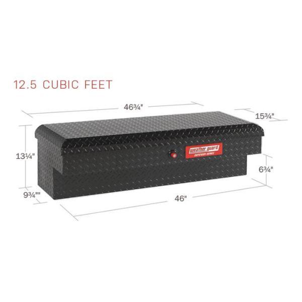 Weather Guard Defender Matte Black Aluminum Lo-Side Truck Box (46 in. x 15 in. x 13 in.) - Super Arbor