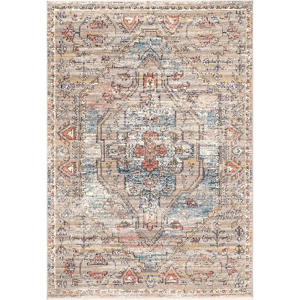 Marley Cardinal Cartouche Beige 9 ft. x 12 ft. Area Rug - Super Arbor