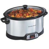 8 Qt. Programmable Stainless Steel Slow Cooker with Built-In Timer and Temperature Settings