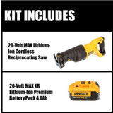 20-Volt MAX Lithium-Ion Cordless Reciprocating Saw (Tool-Only) with Bonus 20-Volt MAX XR Lithium-Ion Battery Pack 4.0Ah - Super Arbor