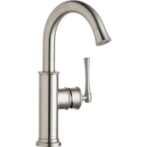 Elkay Explore Lustrous Steel 1-Handle Deck-Mount Bar and Prep Handle Kitchen Faucet