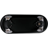 69 in. Acrylic Double Slipper Clawfoot Non-Whirlpool Bathtub in Glossy Black - Super Arbor