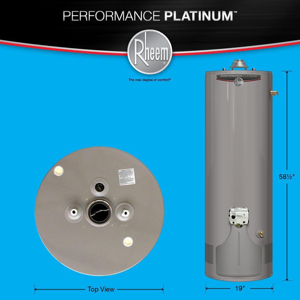 Performance Platinum 40 Gal. Tall 12 Year 38,000 BTU Ultra Low NOx (ULN) Natural Gas Tank Water Heater - Super Arbor