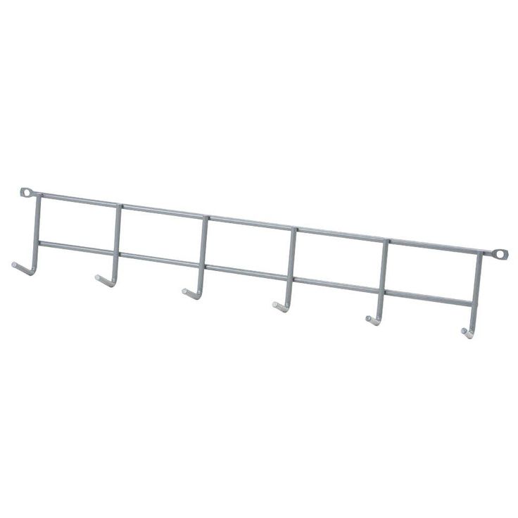 16 in. Gray Steel Wall Mounted Household Storage Hanger 25 lbs