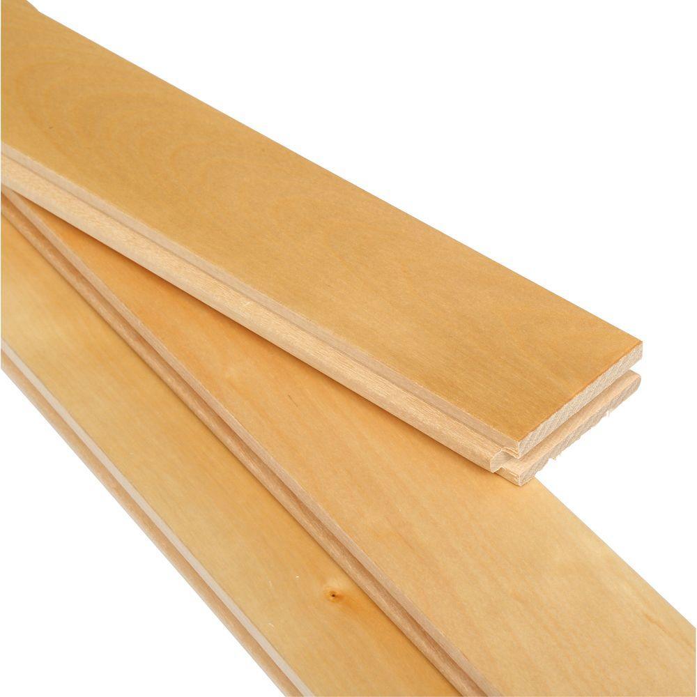MONO SERRA Canadian Northern Birch Natural 3/4 in. x 3-1/4 in. Wide x Varying Length Solid Hardwood Flooring (20 sq. ft. / case) - Super Arbor