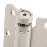 3.5 in. x 3.5 in. Satin Nickel Steel Spring Hinge with 5/8 in. Radius (Set of 2) - Super Arbor