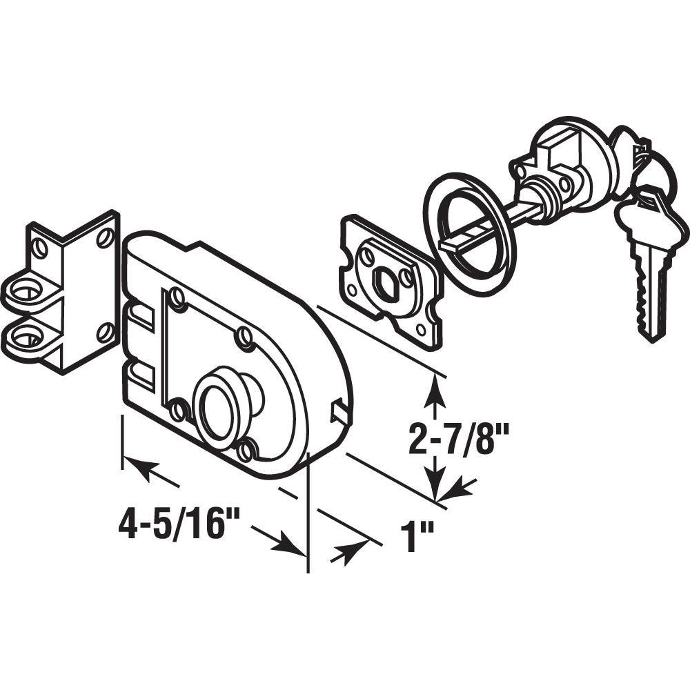 Diecast Brass, Night Latch and Locking Cylinder - Super Arbor