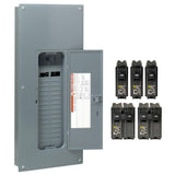 Homeline 200 Amp 30-Space 60-Circuit Indoor Main Breaker Qwik-Grip Plug-On Neutral Panel, Wiser Energy Monitor, Surge - Super Arbor