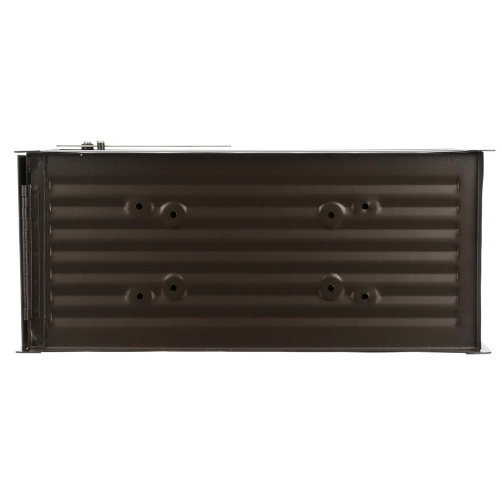 Northpointe Large, Steel Post Mount Mailbox, Venetian Bronze - Super Arbor
