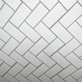 Hudson 11-in x 11-in Glossy Porcelain Herringbone Subway Wall Tile (1-sq. ft/ Piece)