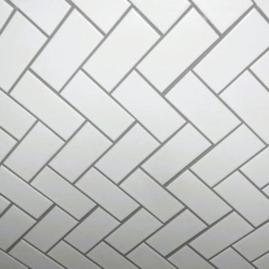 Hudson 11-in x 11-in Glossy Porcelain Herringbone Subway Wall Tile (1-sq. ft/ Piece)