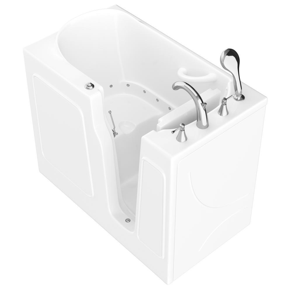 HD Series 26 in. x 46 in. Right Drain Quick Fill Walk-In Air Tub in White - Super Arbor