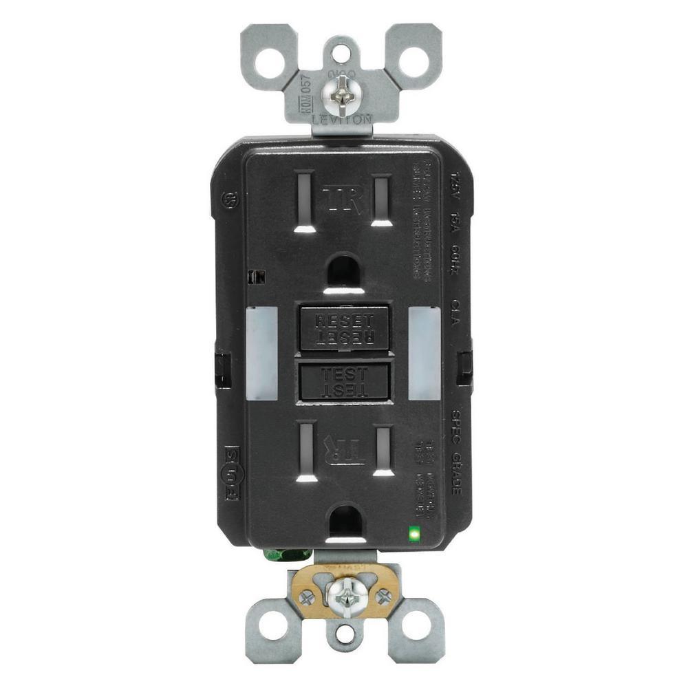 15 Amp Self-Test¬†SmartlockPro Combo Duplex Guide Light and Tamper Resistant GFCI Outlet, White (3-Pack) - Super Arbor