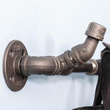 1/2 in. x 2.375 ft. L Black Steel Pipe 4 Hook Coat Rack Kit