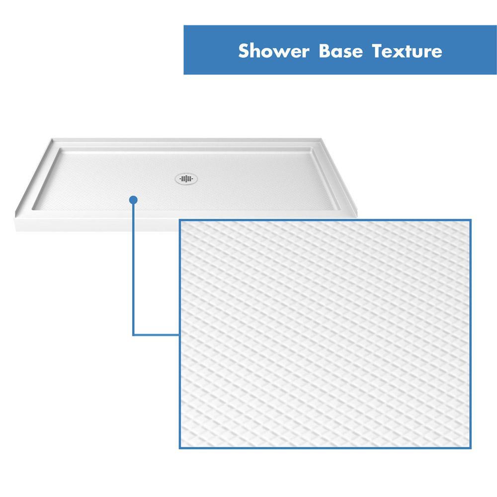 Infinity-Z 36 in. x 48 in. Semi-Frameless Sliding Shower Door in Chrome with Center Drain Base and Backwalls - Super Arbor