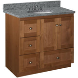 Shaker 30 in. W x 21 in. D x 34.5 in. H Vanity with Left Drawers Cabinet Only in Satin White - Super Arbor