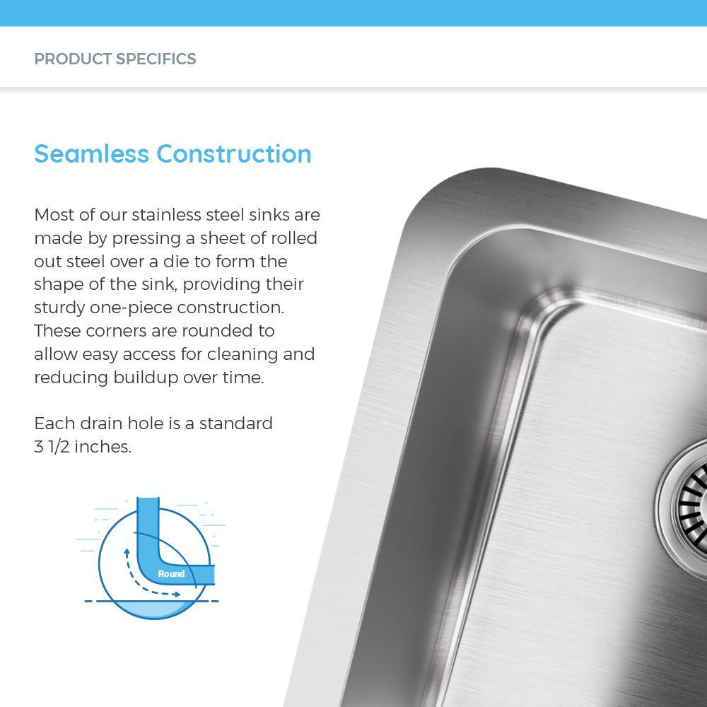 All-in-One Undermount Stainless Steel 43 in. Triple Bowl Kitchen Sink - Super Arbor