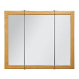 Claremont 36 in. W x 30 in. H x 4-3/4 in. D Framed Tri-View Bathroom Medicine Cabinet in Honey Oak - Super Arbor