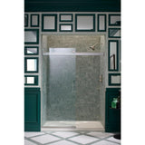 Levity 59 in. x 74 in. Frameless Sliding Shower Door in Nickel with Handle - Super Arbor