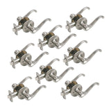 Scroll Satin Nickel Privacy Bed/Bath Door Lever - Super Arbor