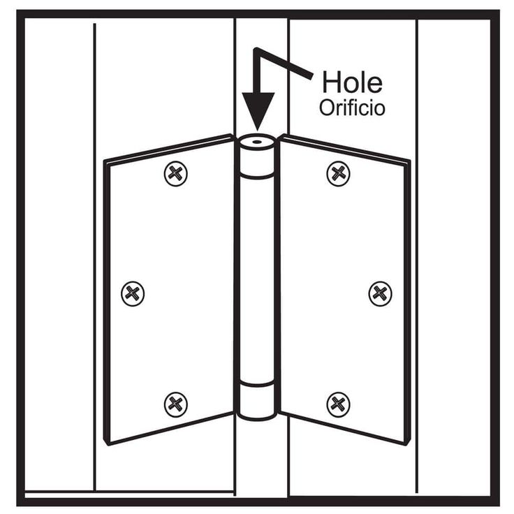 4 in. Satin Chrome 5/8 in. Radius Adjustable Spring Door Hinge