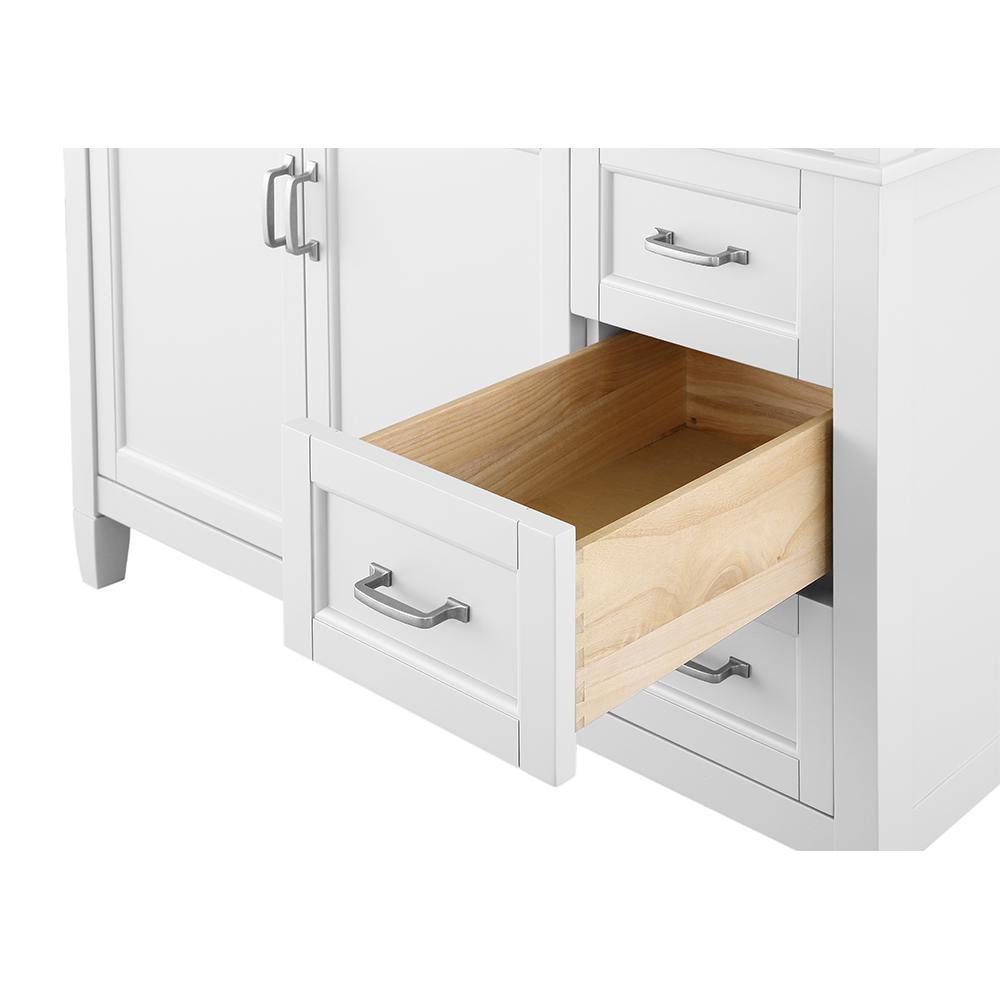 Ashburn 48 in. W x 21.75 in. D Vanity Cabinet in White - Super Arbor