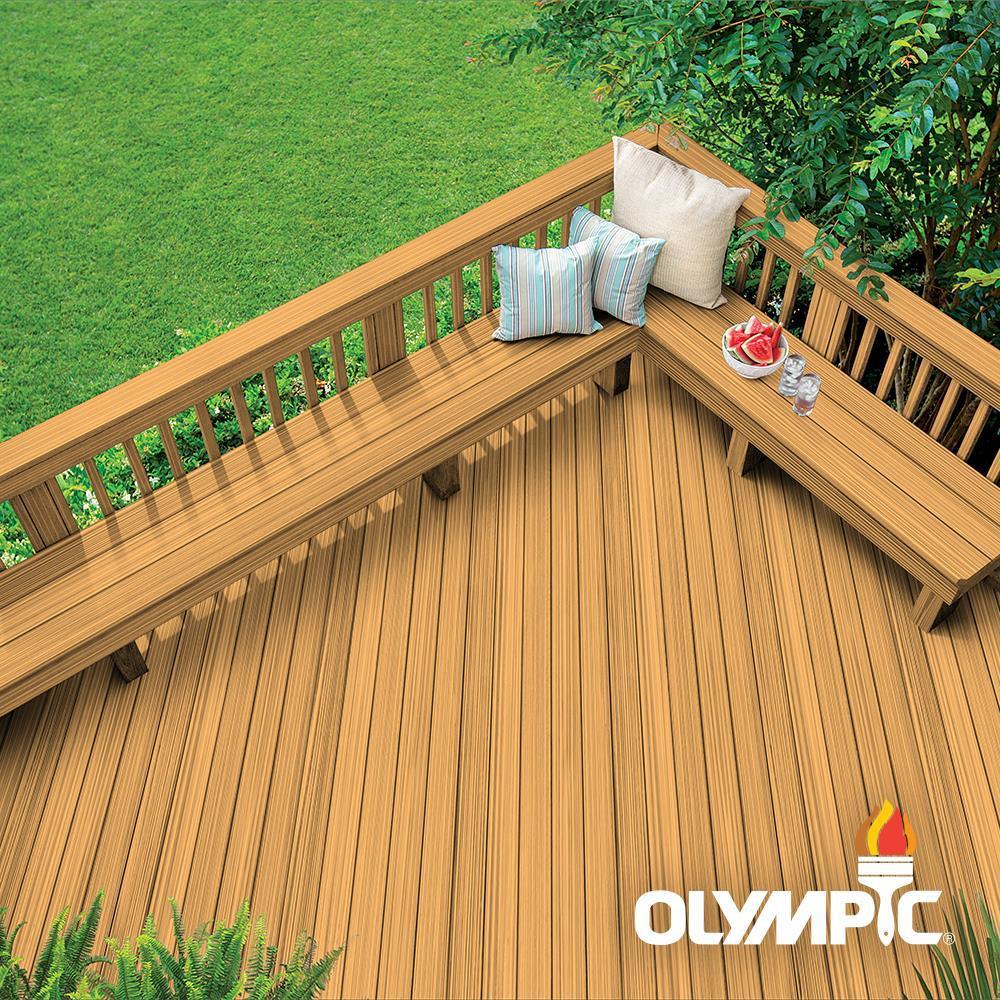 Olympic Maximum 1 gal. Cedar Natural Tone Semi-Transparent Exterior Stain and Sealant in One - Super Arbor