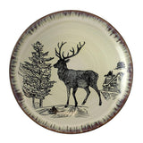 Majestic Elk 16-Piece Seasonal Taupe Stoneware Dinnerware Set (Service for 4)