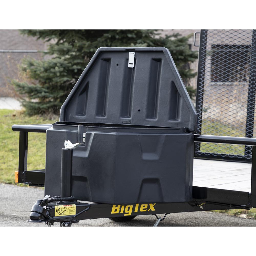 18 in. x 19 in. x 36 in. Matte Black Plastic Trailer Tongue Truck Tool Box - Super Arbor