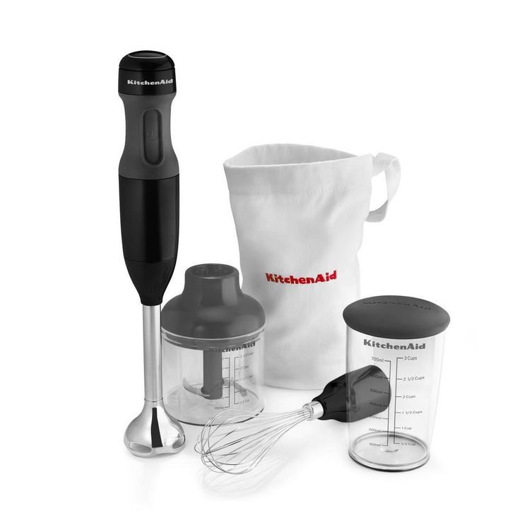 3-Speed Contour Silver Immersion Blender with Whisk and Chopper Attachments
