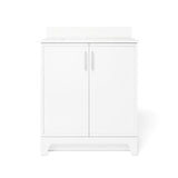 Style Selections Madix 30-in White Undermount Single Sink Bathroom Vanity with White Engineered Stone Top
