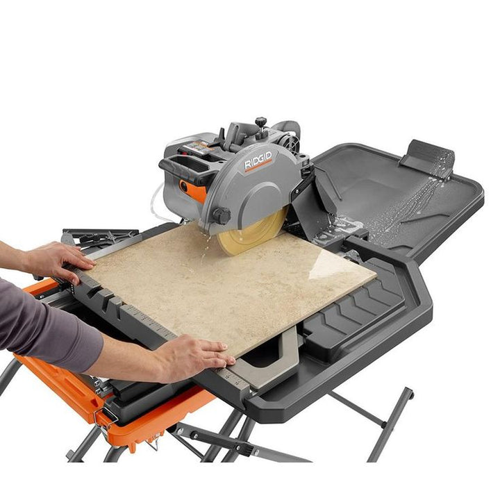 RIDGID 10 in. Wet Tile Saw with Stand