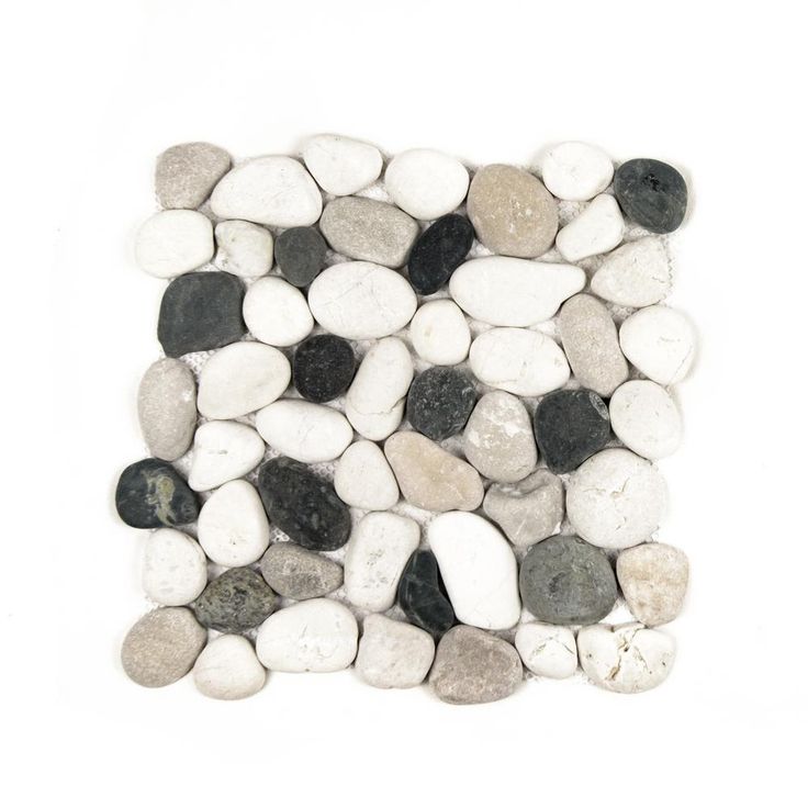 Cruz Bay Classic Pebble Tile River Grey 11-1/2 in. x 11-1/2 in. x 12.7 mm Mesh-Mounted Mosaic Tile (10.12 sq. ft. / case)