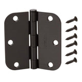 3-1/2 in. Satin Brass 5/8 in. Radius Door Hinges Value Pack (12-Pack) - Super Arbor