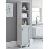 Shaker Style 16 in. W x 12 in. D x 62.25 in. H Linen Cabinet in Dove Gray - Super Arbor
