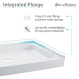 Voltaire 48 in. x 36 in. Single Threshold Acrylic Right Drain Shower Base in White - Super Arbor