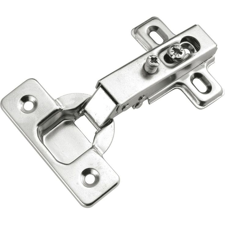 2-5/8 in. x 1 in. Bright Nickel 105 Degree Opening Euro Full Overlay Hinge