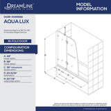 Aqua Lux 48 in. x 58 in. Frameless Hinged Tub Door in Chrome - Super Arbor