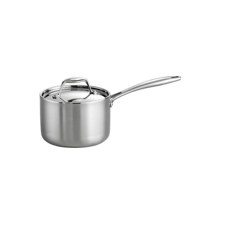 Gourmet Tri-Ply Clad 2 qt. Stainless Steel Sauce Pan with Lid