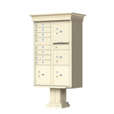 Vital 12-Mailboxes 1-Parcel Locker 1-Outgoing Pedestal Mount Cluster Box Unit - Super Arbor
