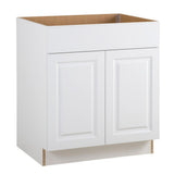 Benton Assembled 30x34.5x24 in. Sink Base Cabinet with False Drawer Front in White - Super Arbor