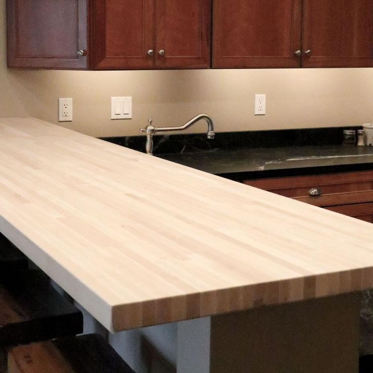 Unfinished Maple 6 ft. L x 25 in. D x 1.5 in. T Butcher Block Countertop