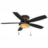 Roanoke 48 in. LED Indoor/Outdoor Matte White Ceiling Fan with Light Kit