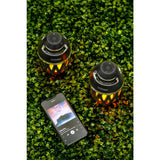 TikiTunes Black Bluetooth Speakers with LED Atmospheric Lighting Effect (2-Pack) - Super Arbor