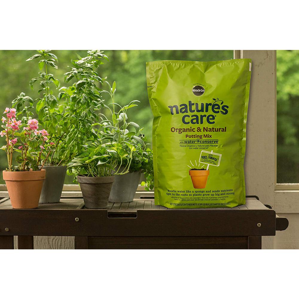 Miracle-Gro Nature's Care 16 qt. Organic and Natural Potting Mix with Water Conserve - Super Arbor